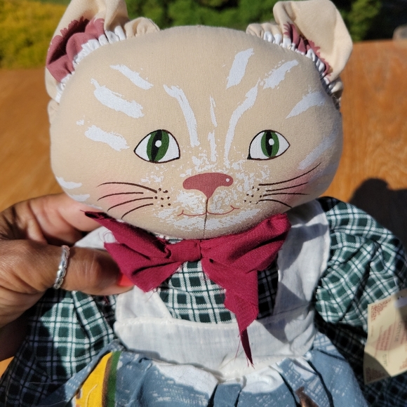Overly Raker Collection Sweet Taffy Cloth Kitty Cat Welcome Birdies 1997 NWT - Picture 6 of 8